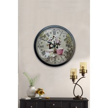 40 cm Siyah Metal Coffee Duvar Saati
