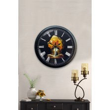 40 cm Siyah Metal Dekoratif Duvar Saati
