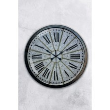 40 cm Siyah Metal Dekoratif Duvar Saati