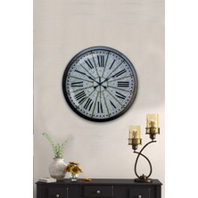40 cm Siyah Metal Dekoratif Duvar Saati