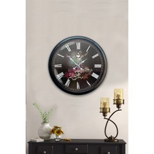 40 cm Siyah Metal Mevlevi Duvar Saati
