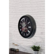 40 cm Siyah Metal Mevlevi Duvar Saati
