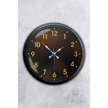 40 cm Siyah Metal Ofis Duvar Saati