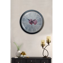 40 cm Siyah Metal Aşk Duvar Saati