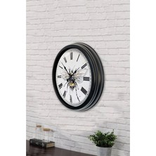 40 cm Siyah Metal Arı Duvar Saati