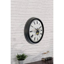 40 cm Siyah Metal Arı Duvar Saati