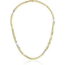 Harem Altın Gurmet Yassı Fiyonk Zincir Kolye ZKU056