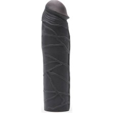 Albonishop Mega 3 Black Her Penise Uygun X-Tensions 10.5 Cm Dolgulu Penis Kılıfı