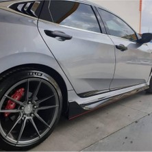 Hasakman Honda Civic Fc5 Typer Marşpiyel Seti Mat Siyah Plastik 2016 2017 2018 2019 2020 2021