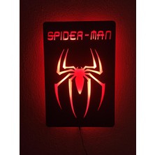 Alda Spiderman LED Işıklı Duvar Tablosu