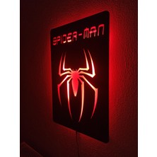 Alda Spiderman LED Işıklı Duvar Tablosu