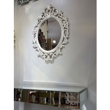 Ayna Denizi Vintage Taç Model Sedef Renk Dekoratif Ayna