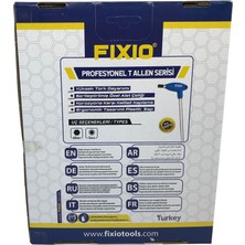 Fixio T Saplı Iki Uçlu Alyan Anahtar Takımı 7 Parça / Fh6107