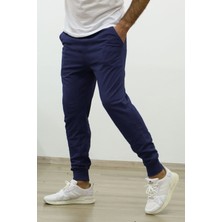 Tomris Erkek Lacivert Slim Fit Lastikli Paça Jogger Eşofman Altı