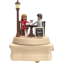 Wooderful Life Romantik Aşk Yemeği Ahşap Müzik Kutusu - 1060435