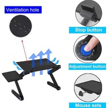 Katlanabilir Dizüstü Standı Masa Masası Dizüstü Fare Pad ile Isı Havalandırma Dizüstü Tutucu Stand(Yurt Dışından)