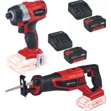Einhell Te-Cı 18 Bl Torklu Darbeli Vidalama Te-Ap 18/28 Bl Tilki Kuyruğu 2X4.0AH Kömürsüz Akülü Set