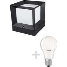 Full Reyon Gün Işığı Ampullü Set Üstü Kare Küp Bahçe Aydınlatma Armatürü