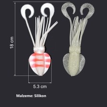 MSO Teknoloji Olta Balıkçılık 18cm Silikon Kalamar Yapay Yem