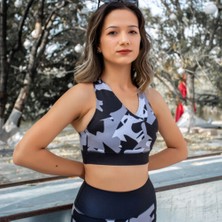 Karacan Spor RM-08 Gri Askeri Desen Kolsuz Büstiyer