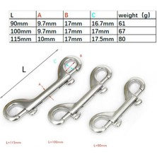 Pz Home Çift Uçlu Kanca Dalış Çırpıda Cıvata Klipsi At Atlama Için Paslanmaz Çelik 3.54X0.98INCH (Yurt Dışından)