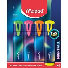 Maped Fosforlu Kalem Nıghtfall4'lü
