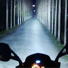 Mısırlı Grup 2 Lot LED Motosiklet Far Montaj Sis Drl Lamba Scooter Motosiklet Için