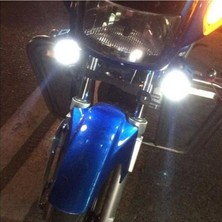 Mısırlı Grup 2 Lot LED Motosiklet Far Montaj Sis Drl Lamba Scooter Motosiklet Için