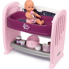 Smoby 220353 Baby Nurse 2‘si1 Arada Oyun Seti, Bebek Beşiği ve Bebek Bakım Merkezi, Yüksekli