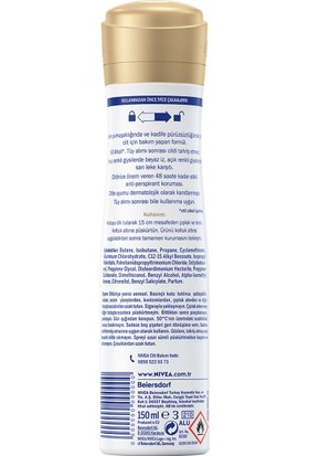 NIVEA Kadın Sprey Deodorant Black&White Invisible İpeksi Pürüzsüzlük 48 Saat Anti-perspirant Koruma 150ml