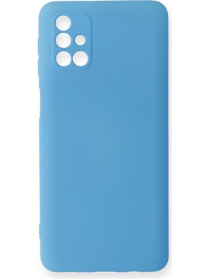 Happycase Samsung Galaxy M31S Kılıf Nano Içi Kadife  Silikon - Mavi