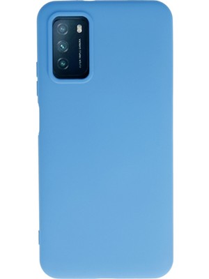 Happycase Xiaomi Pocophone M3 Kılıf Nano Içi Kadife  Silikon - Mavi
