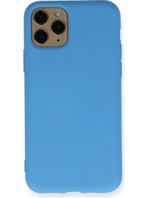 Happycase iPhone 11 Pro Kılıf Nano Içi Kadife  Silikon - Mavi