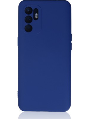 Happycase Oppo Reno 6 Kılıf Nano Içi Kadife  Silikon - Mavi