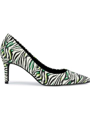 Twist Zebra desen topuklu ayakkabı TW6220031009002