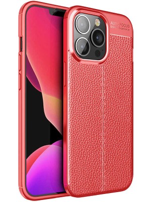 Tekno Grup Apple Iphone 13 Pro Max Kılıf Ultra Korumalı Deri Desenli Lüx Niss Silikon Kılıf + Cam Ekran Koruyucu