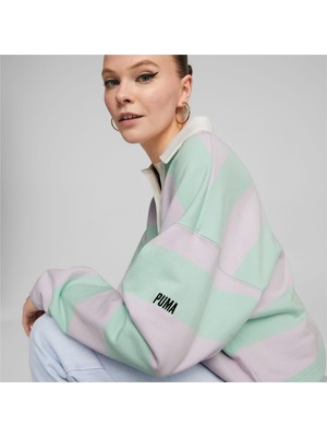 Puma Striped Kadın Polo Sweatshirt (535739-98)