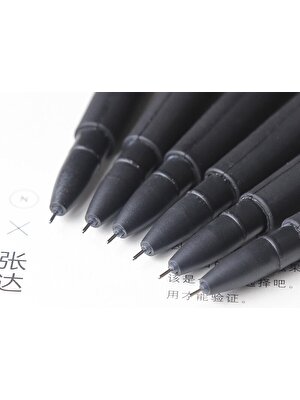 Shenzhen Xin Xin 6 Adet 0.38MM Sevimli Anime Karikatür Baskı Jel Kalem - Siyah  (Yurt Dışından)