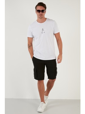 Exxe Belden Bağlamalı Cepli Regular Fit % 100 Keten Short Erkek Short 630JURIŞORT