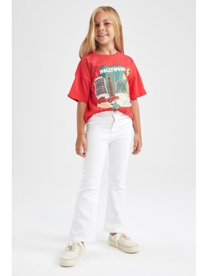 DeFacto Kız Çocuk İspanyol Paça Pantolon V9397A622HS