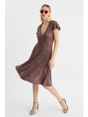 Alexander Gardi Kruvaze Yaka Elbise (B22-23100)