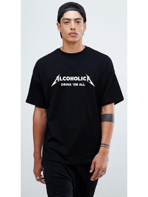 Nrage Alcoholica Metallica Oversize Tişört