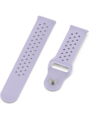 Markacase Garmin Venu Sq-sq Music Için Delikli Silikon Kordon Lila