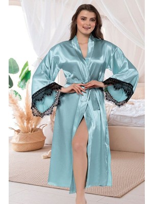 Faal 5903 Saten Kimono-Mint