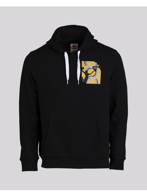 Kappa Authentic Graphik Vincent Erkek Siyah Eşofman Üst