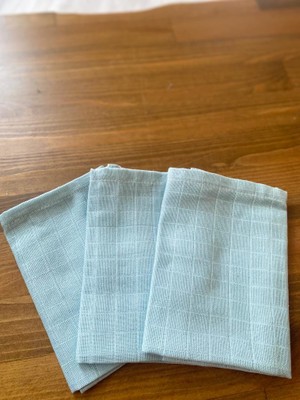 Nihalfidan Store Muslin Kumaş %100 Pamuk Bebek Ağız Mendili Mint Yeşili 3 Adet (30X30 Cm)