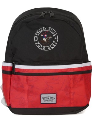 Beverly Hills Polo Club BHPC75616 Siyah Kırmızı Unisex Ana Okulu Çantası