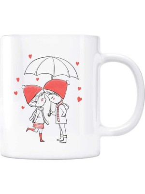 Bi'aldım Yağmurda Aşk Kupa Bardak