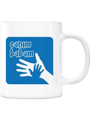 Bi'aldım Canım Babam Kupa Bardak - Lacivert