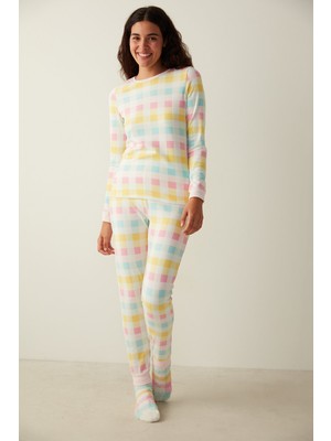 Penti Çok Renkli Colored Gingham Termal Pijama Altı